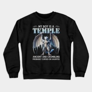 Dragon My Boy Is A Temple Ancient And Crumbling, Dragon T Shirts For Men, Dragon Shirt Men Crewneck Sweatshirt